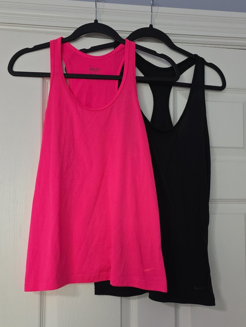 Nike Women’s Racerback Tank Tops — Hot Pink & Black